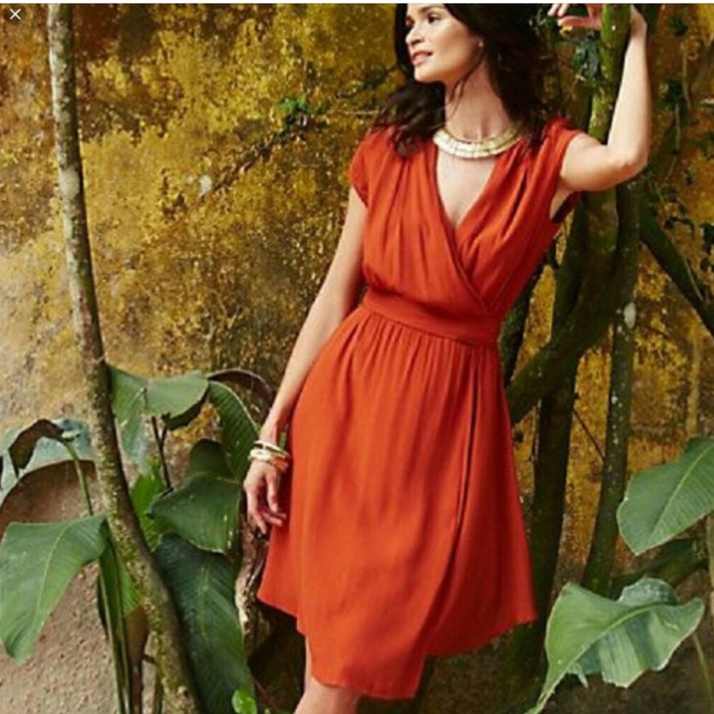 Maeve Rust Dress XS